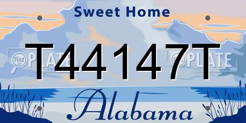 T44147T Alabama License Plate