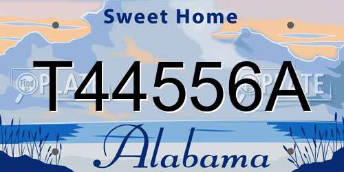 T44556A Alabama License Plate