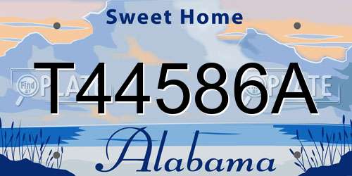 T44586A Alabama License Plate