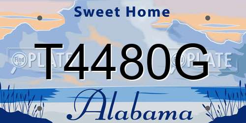 T4480G Alabama License Plate