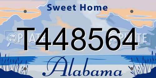 T448564 Alabama License Plate