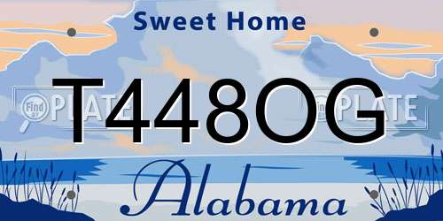 T448OG Alabama License Plate