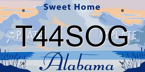 T44SOG Alabama License Plate