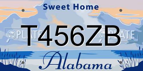 T456ZB Alabama License Plate