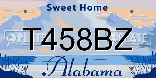 T458BZ Alabama License Plate