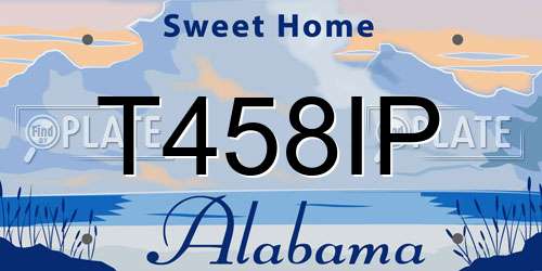T458IP Alabama License Plate