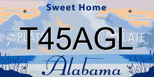 T45AGL Alabama License Plate