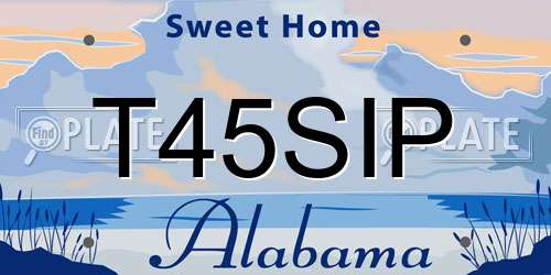 T45SIP Alabama License Plate