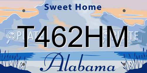 T462HM Alabama License Plate