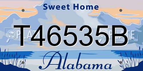 T46535B Alabama License Plate