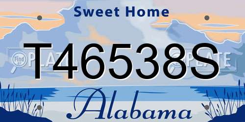 T46538S Alabama License Plate