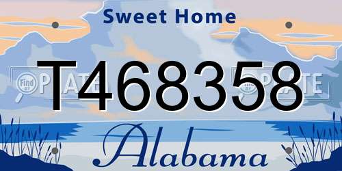 T468358 Alabama License Plate