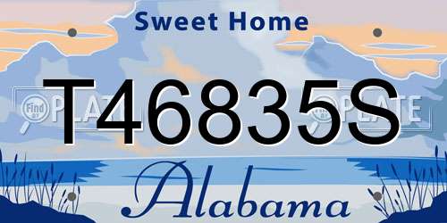 T46835S Alabama License Plate