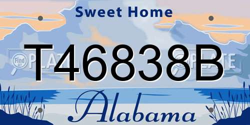T46838B Alabama License Plate