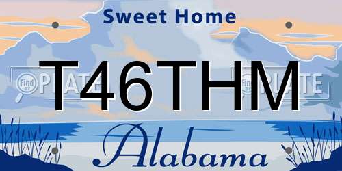 T46THM Alabama License Plate