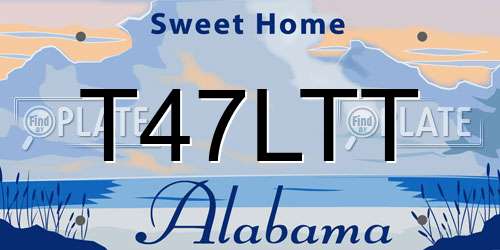 T47LTT Alabama License Plate