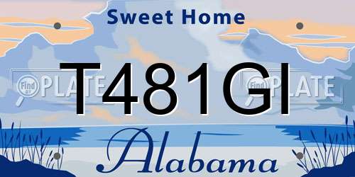 T481GI Alabama License Plate