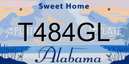 T484GL Alabama License Plate