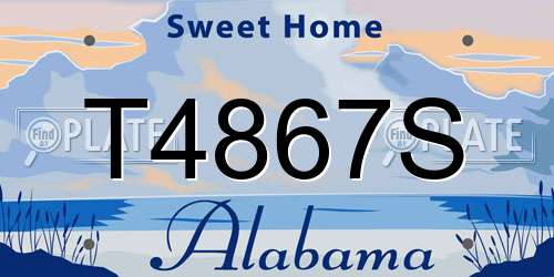 T4867S Alabama License Plate