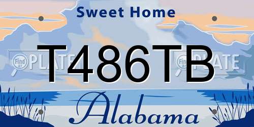 T486TB Alabama License Plate