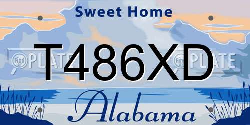 T486XD Alabama License Plate