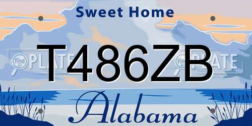 T486ZB Alabama License Plate