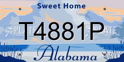 T4881P Alabama License Plate