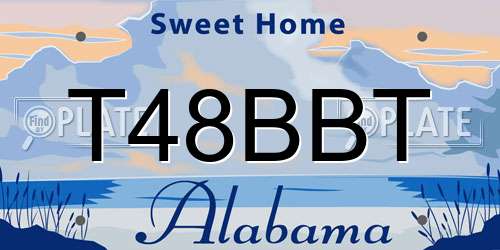 T48BBT Alabama License Plate