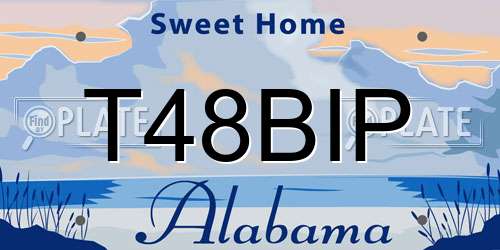 T48BIP Alabama License Plate