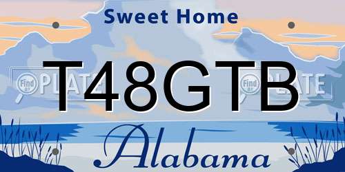 T48GTB Alabama License Plate