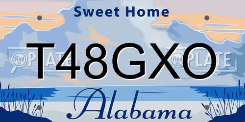 T48GXO Alabama License Plate