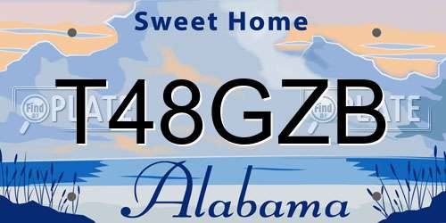 T48GZB Alabama License Plate