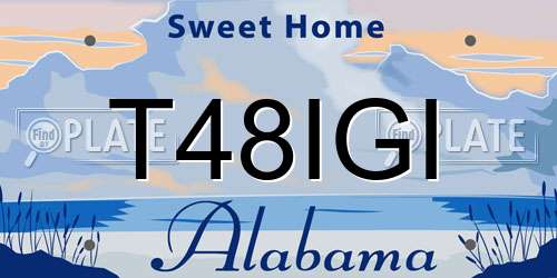 T48IGI Alabama License Plate