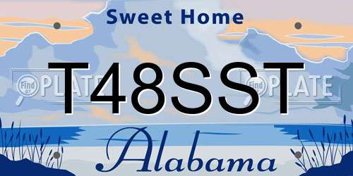 T48SST Alabama License Plate