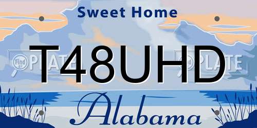 T48UHD Alabama License Plate