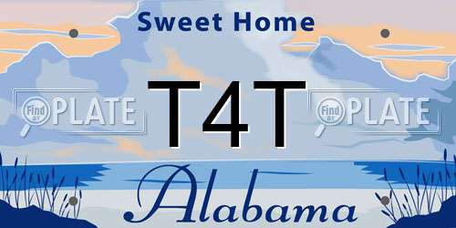 T4T Alabama License Plate