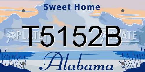 T5152B Alabama License Plate