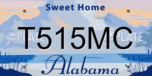 T515MC Alabama License Plate