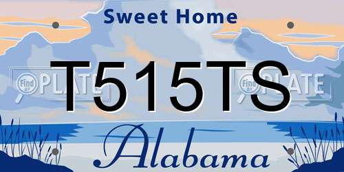 T515TS Alabama License Plate