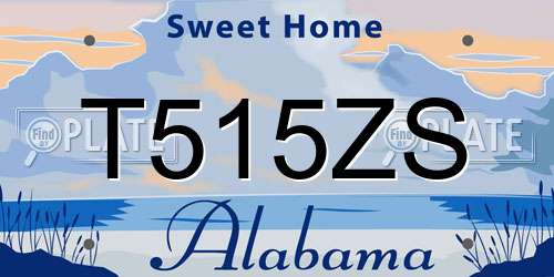T515ZS Alabama License Plate