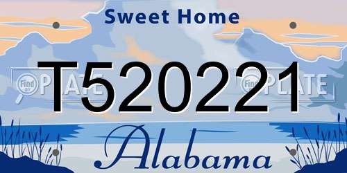 T520221 Alabama License Plate