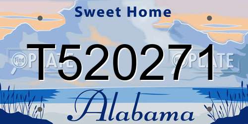 T520271 Alabama License Plate