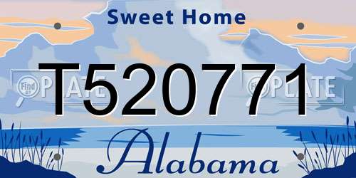 T520771 Alabama License Plate