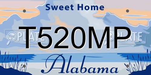 T520MP Alabama License Plate