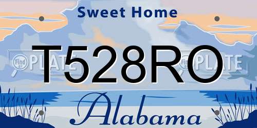 T528RO Alabama License Plate