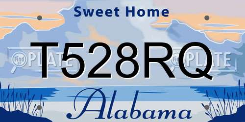 T528RQ Alabama License Plate