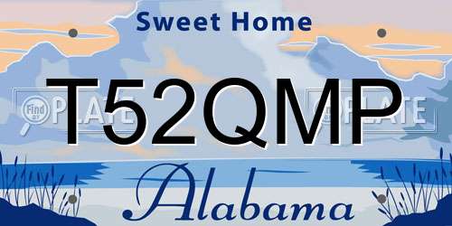 T52QMP Alabama License Plate