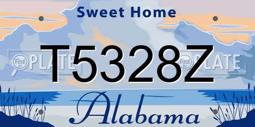 T5328Z Alabama License Plate