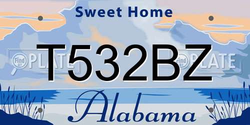 T532BZ Alabama License Plate