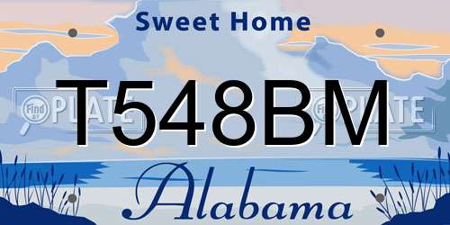 T548BM Alabama License Plate